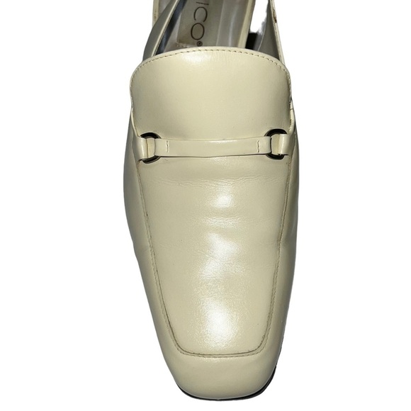 Calico Vintage (EUC) Cream Leather Slingback Sandals Size 9 - Picture 2 of 10